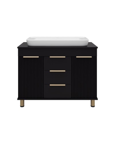 ENFIDA -100 Тумба напольная 3 ящ. черная мат. эмаль (Энфида)