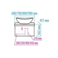Ива - 60 Тумба подвесная Графит пленка 1 ящ О