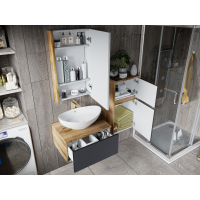 Ива - 60 Тумба подвесная Графит пленка 1 ящ О