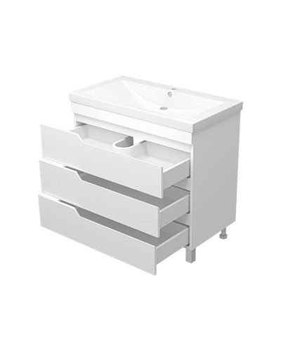 Софт - 90 Тумба напольная с 3 ящ. эмаль