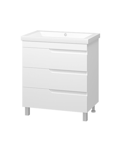 Софт - 75 Тумба напольная с 3 ящ. эмаль