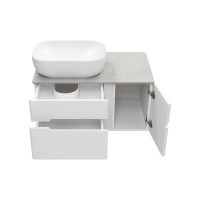 Роял - 80 Тумба подвесная с 2 ящ. 1 дв. белый