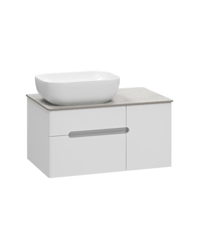 Роял - 80 Тумба подвесная с 2 ящ. 1 дв. белый