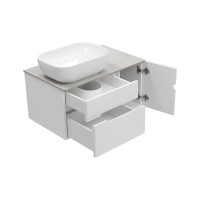 Роял - 80 Тумба подвесная с 2 ящ. 1 дв. белый