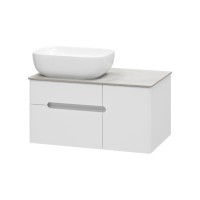 Роял - 80 Тумба подвесная с 2 ящ. 1 дв. белый