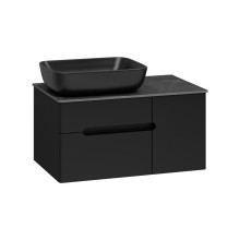 Роял - 80 Тумба подвесная с 2 ящ. 1 дв. черный