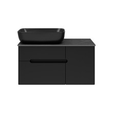 Роял - 80 Тумба подвесная с 2 ящ. 1 дв. черный