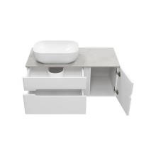 Роял -100 Тумба подвесная с 2 ящ. 1 дв. белый