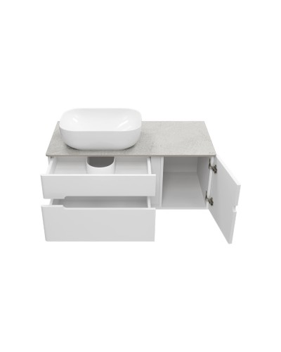 Роял -100 Тумба подвесная с 2 ящ. 1 дв. белый