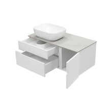 Роял -100 Тумба подвесная с 2 ящ. 1 дв. белый