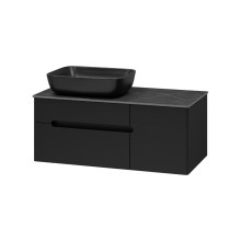 Роял -100 Тумба подвесная с 2 ящ. 1 дв. черный