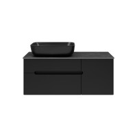 Роял -100 Тумба подвесная с 2 ящ. 1 дв. черный