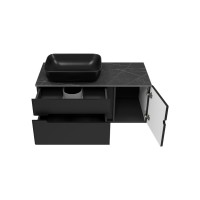 Роял -100 Тумба подвесная с 2 ящ. 1 дв. черный