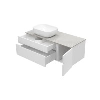 Роял -120 Тумба подвесная с 2 ящ. 1 дв. белый