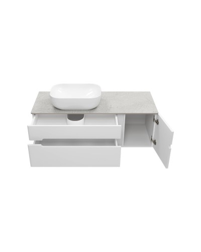 Роял -120 Тумба подвесная с 2 ящ. 1 дв. белый