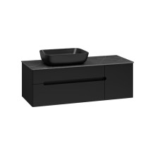 Роял -120 Тумба подвесная с 2 ящ. 1 дв. черный