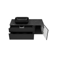 Роял -120 Тумба подвесная с 2 ящ. 1 дв. черный