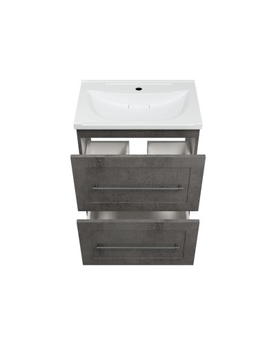 Марта - 60 Тумба напольная 2 ящ. темный бетон