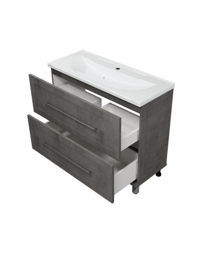 Марта -100 Тумба напольная 2 ящ. темный бетон