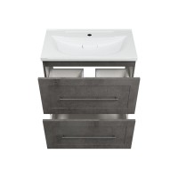 Марта - 70 Тумба напольная 2 ящ. темный бетон