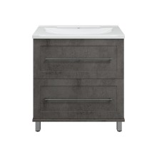 Марта - 80 Тумба напольная 2 ящ. темный бетон