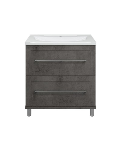 Марта - 80 Тумба напольная 2 ящ. темный бетон