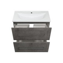 Марта - 80 Тумба напольная 2 ящ. темный бетон