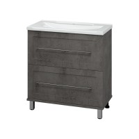 Марта - 80 Тумба напольная 2 ящ. темный бетон