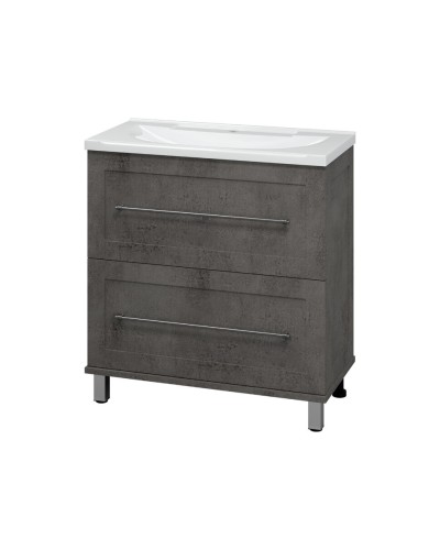 Марта - 80 Тумба напольная 2 ящ. темный бетон