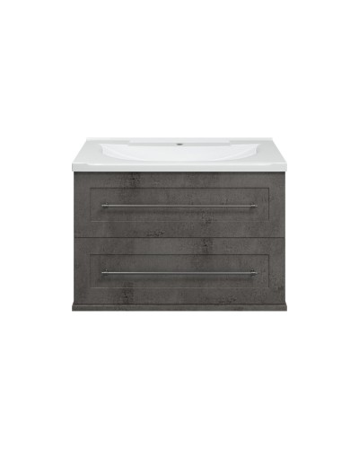 Марта - 80 Тумба подвесная 2 ящ. темный бетон