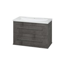 Марта - 80 Тумба подвесная 2 ящ. темный бетон