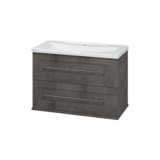 Марта - 80 Тумба подвесная 2 ящ. темный бетон