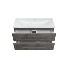 Марта -100 Тумба подвесная 2 ящ. темный бетон