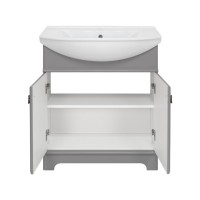 Лувр - 85 Тумба напольная, серая