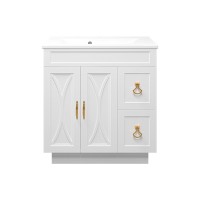 Амбра - 80 тумба белая с 2 ящ.