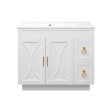 Амбра -100 Тумба белая с 2 ящ.