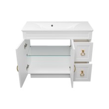 Амбра -100 Тумба белая с 2 ящ.