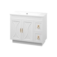 Амбра -100 Тумба белая с 2 ящ.