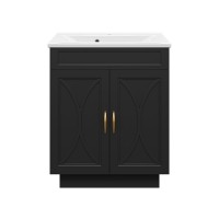 Амбра - 70 тумба прямая черная матовая