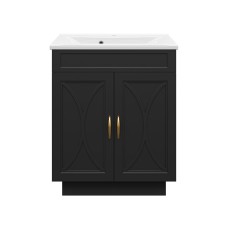 Амбра - 70 тумба прямая черная матовая