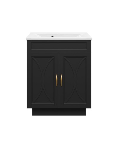 Амбра - 70 тумба прямая черная матовая