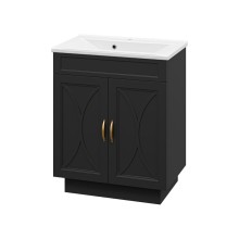 Амбра - 70 тумба прямая черная матовая