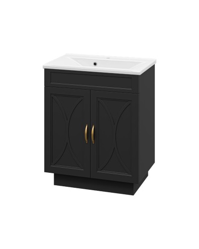 Амбра - 70 тумба прямая черная матовая