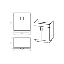Амбра - 70 тумба прямая черная матовая