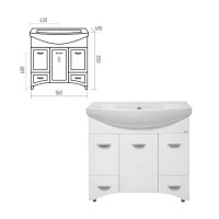 Дрея - 86 Тумба 2 ящ. (корзина)