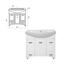 Дрея - 86 Тумба 2 ящ. (корзина)