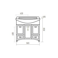 Дрея - 86 Тумба 2 ящ. (корзина)