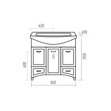 Дрея - 86 Тумба 2 ящ. (корзина)