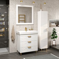 GLOSTER - 80 Тумба с 3 ящ. напольная, белый