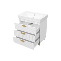 GLOSTER - 80 Тумба с 3 ящ. напольная, белый
